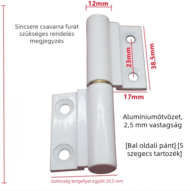 Összecsukható ajtó zsanér, rozsdamentes acél, modell 1, modern minimalist stílus, univerzális ajtók és ablakokhoz