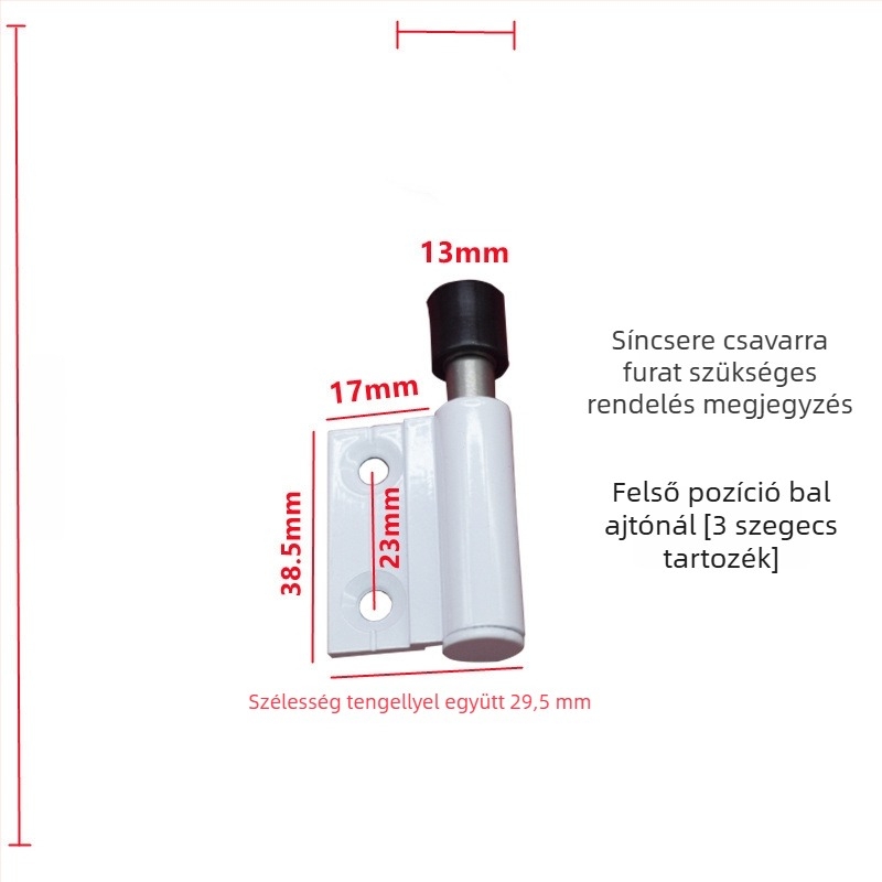 Összecsukható ajtó zsanér, rozsdamentes acél, modell 1, modern minimalist stílus, univerzális ajtók és ablakokhoz