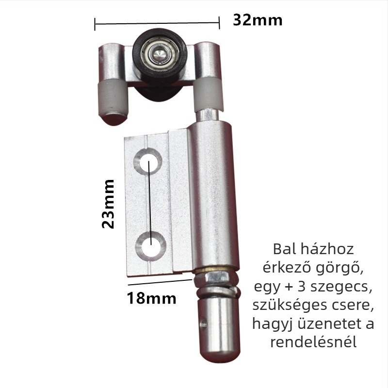 Összecsukható ajtó zsanér, rozsdamentes acél, modell 1, modern minimalist stílus, univerzális ajtók és ablakokhoz