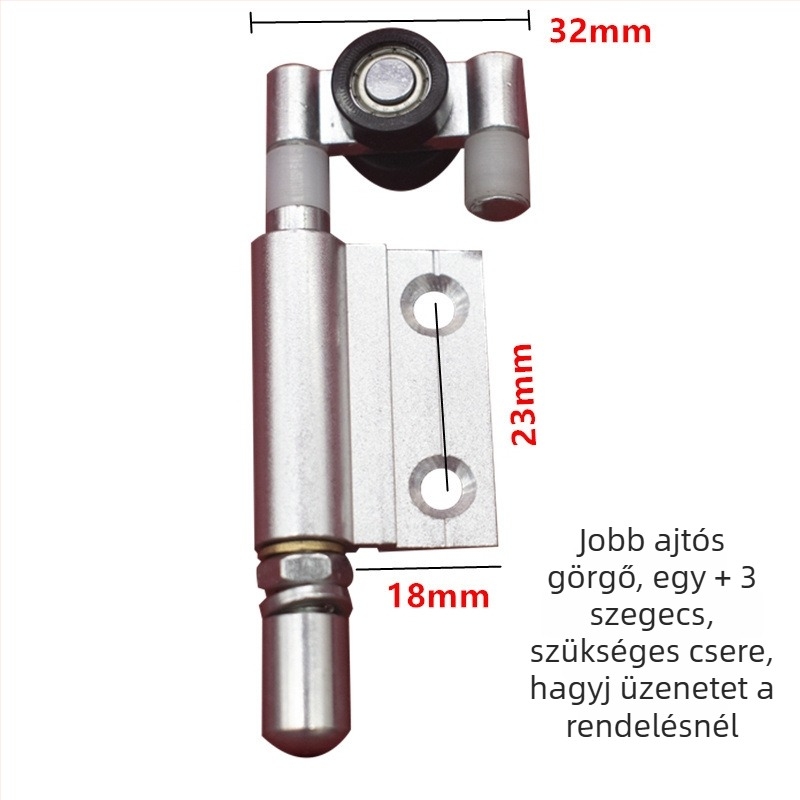 Összecsukható ajtó zsanér, rozsdamentes acél, modell 1, modern minimalist stílus, univerzális ajtók és ablakokhoz