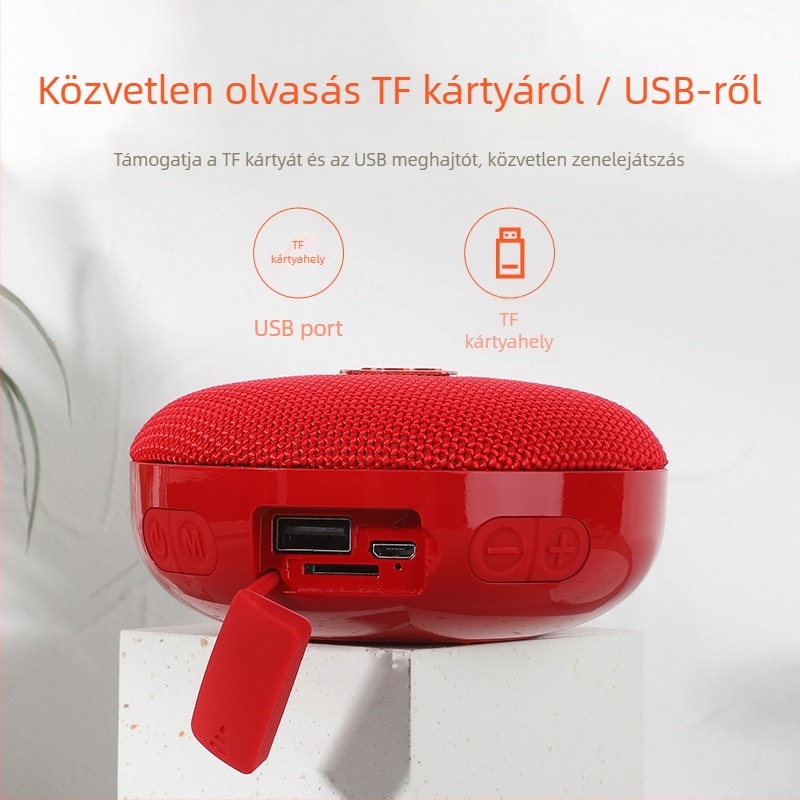 TG352 Bluetooth hangszóró - kültéri, hordozható - 5W - IPX4 vízálló - beépített 500–800 mAh akkumulátor - Bluetooth 5.3 - hatótáv 10 m