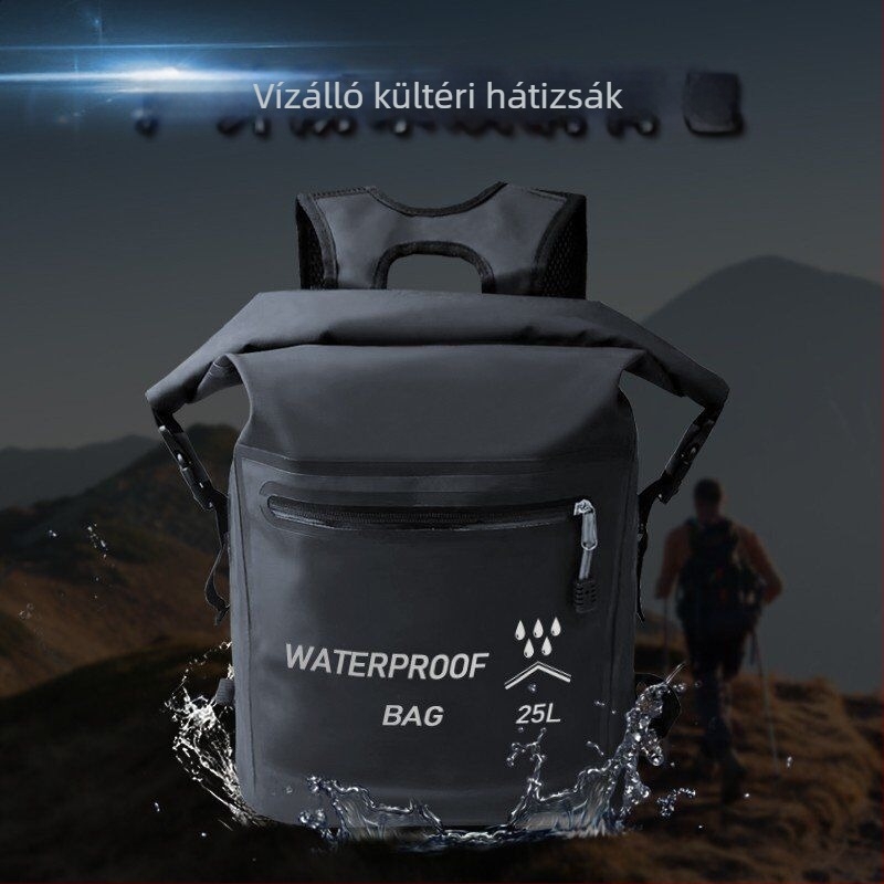 Trekkers 25L vízálló hátizsák túrázáshoz, búvárkodáshoz és hegymászáshoz — 500D clip mesh szövet, vízálló anyag