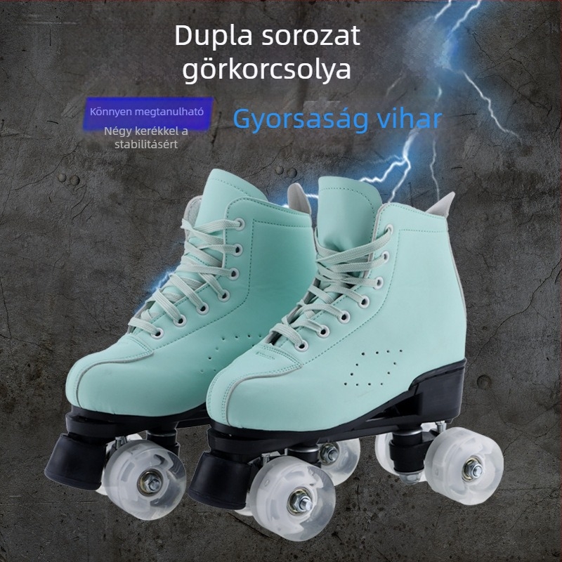 Görkorcsolya Space leather felsőrésszel, dupla soros kerekek, PU kerekek, férfiaknak
