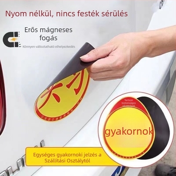 Visszaverő autós matrica gyakorlati logóval, mágneses, vízálló – Friendly márka