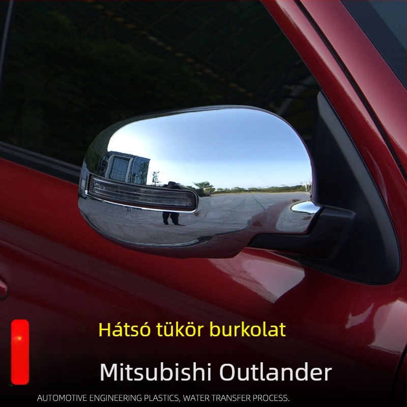 Mitsubishi Outlander hátsó tükrök burkolatához (2013–2022) — ABS anyag, karbon mintázat, öntapadó telepítés, Little Music King