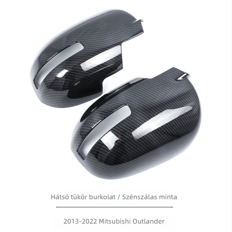 Mitsubishi Outlander hátsó tükrök burkolatához (2013–2022) — ABS anyag, karbon mintázat, öntapadó telepítés, Little Music King