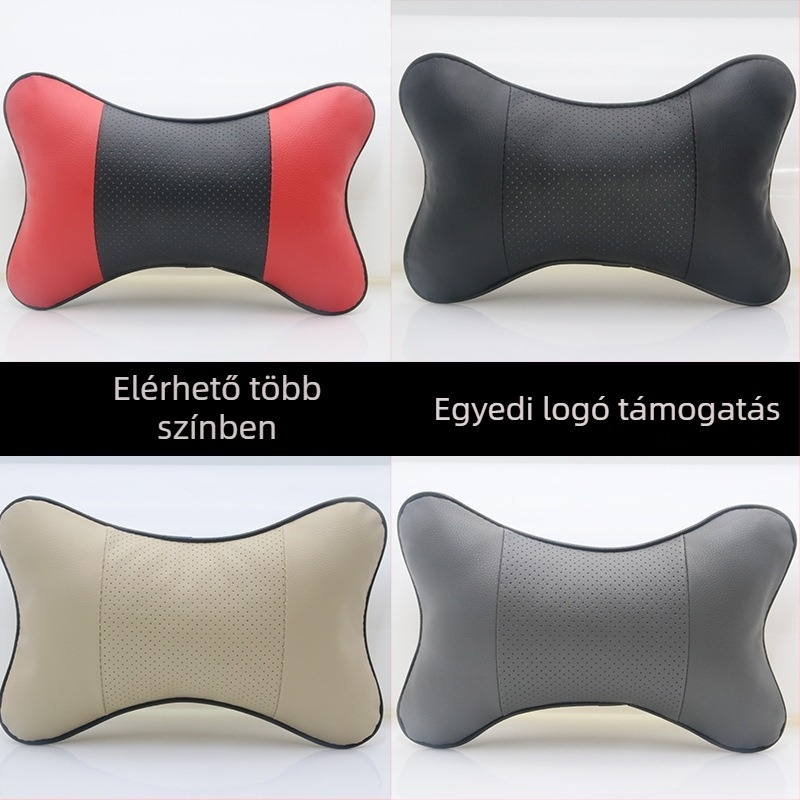 Autófejtámasz párna műbőrből, töltet gyapot, minden évszakhoz, egyszerű stílus