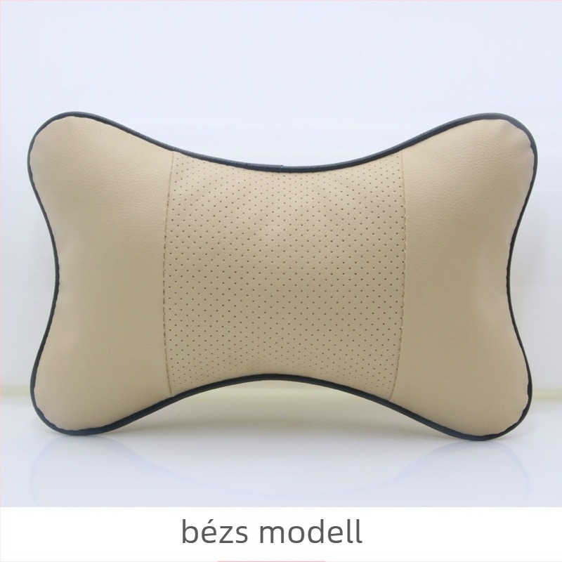 Autófejtámasz párna műbőrből, töltet gyapot, minden évszakhoz, egyszerű stílus