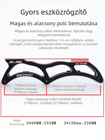 Gyorskorcsolya cipő PVC felsőrésszel, TPR talppal és PU kerekekkel