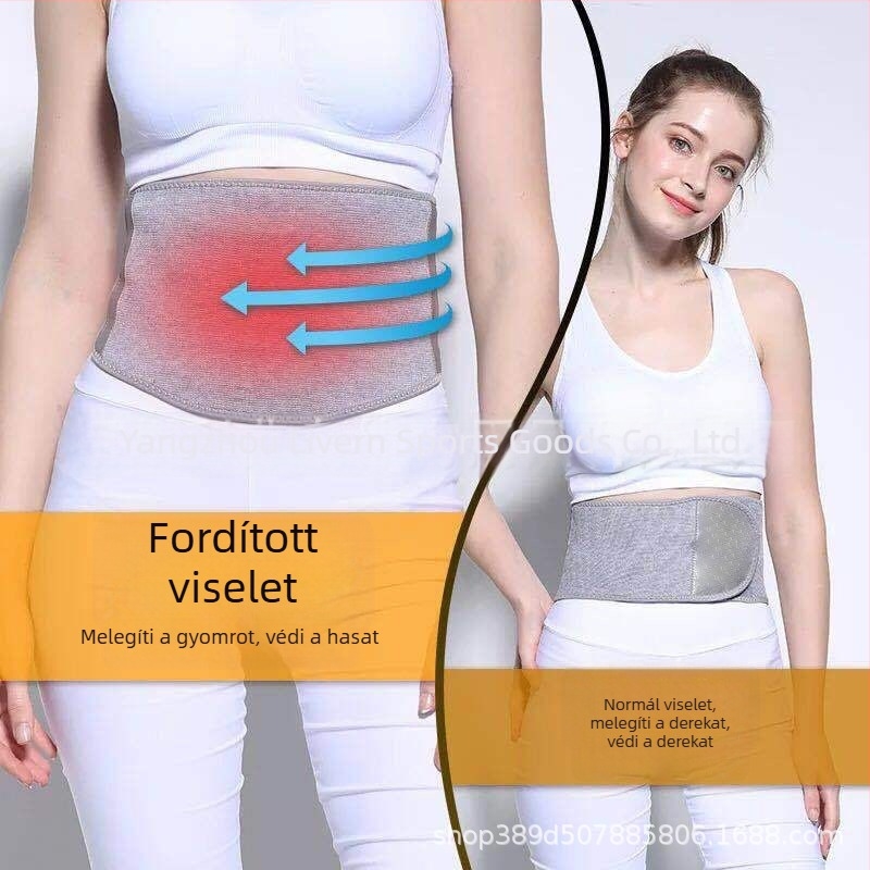 Uniszex deréktáji melegítő öv, has és hasi terület védelme, köldök védelme, hőmegtartás, spandex