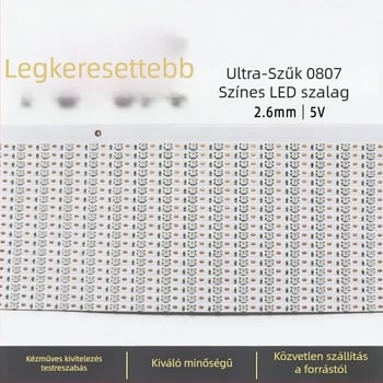 RGB környezeti LED-szalag intelligens vezérléssel, 5V bemenet, 0807 LED gyöngyök, San'an Optoelectronics chip