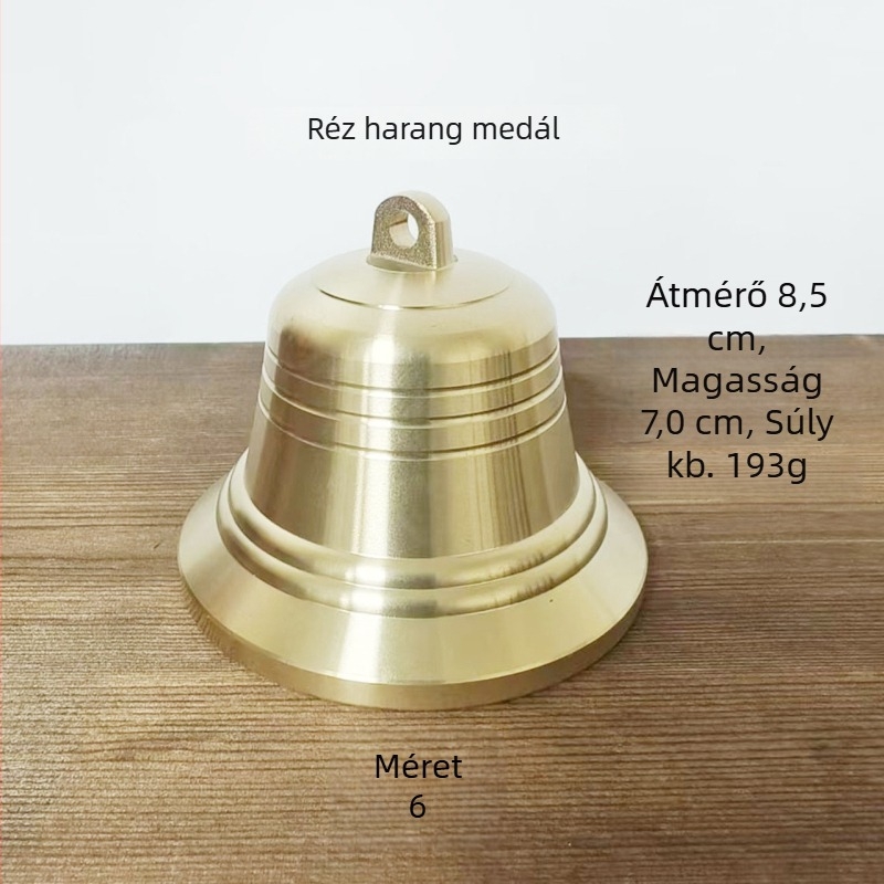 Réz harangló – Anyag: réz; Márka: Copper Bell; Kategória: Geometriai forma; Alkalmas: otthon, kert, iroda, beltér és kültér