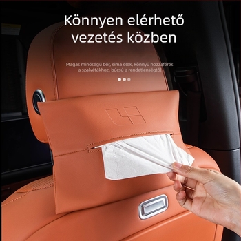 Autó belső függő szalvétatartó (mikroszálas bőr; testreszabás: igen; licencelt magánmárka: igen; élettartam: 10 év)