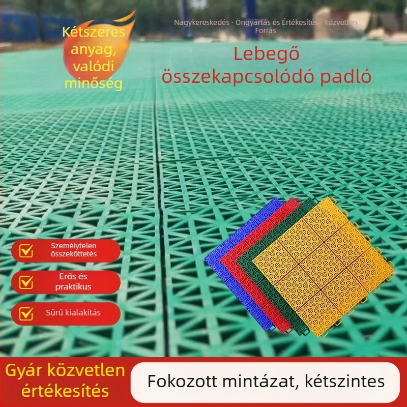 Függő padlójú kosárlabdapálya - PVC, testreszabható mintázat, csúszásmentes felület (játszóterület; PVC; testreszabható mintázat; csúszásmentes felület)