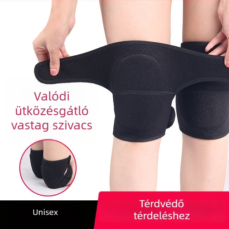 Térdvédők sporthoz, tánchoz és görkorcsolázáshoz, vastag habbetéttel a becsapódások elleni védelemhez