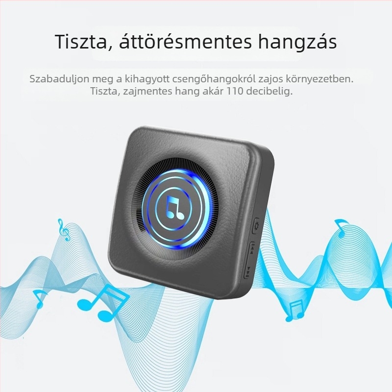 Mf06 Vezeték nélküli ajtócsengő, dugvillás tápellátás, 100–250 V AC, állítható csengőhang, alkalmas otthonra, gyárra, házra és helyszínre