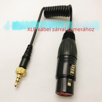 Hangkábel, 3.5 mm-es XLR női mikrofonhoz, aranyozott, rézmag, ROHS tanúsított