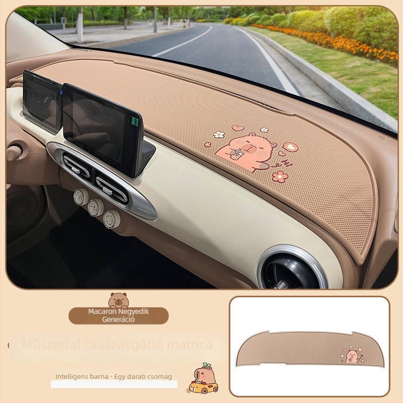 Műszerfal anti-slip pad a Wuling Hongguang Mini Macaron 4. generációjához, szilikon, anti-glare, logónyomás: igen