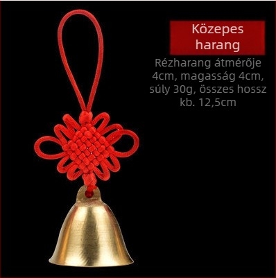 Réz harang medál – kínai stílusú, öt császár érme motívummal (Anyag: réz; Stílus: kínai; Kategória: harang; Alkalmazás: otthon, iroda, templom)