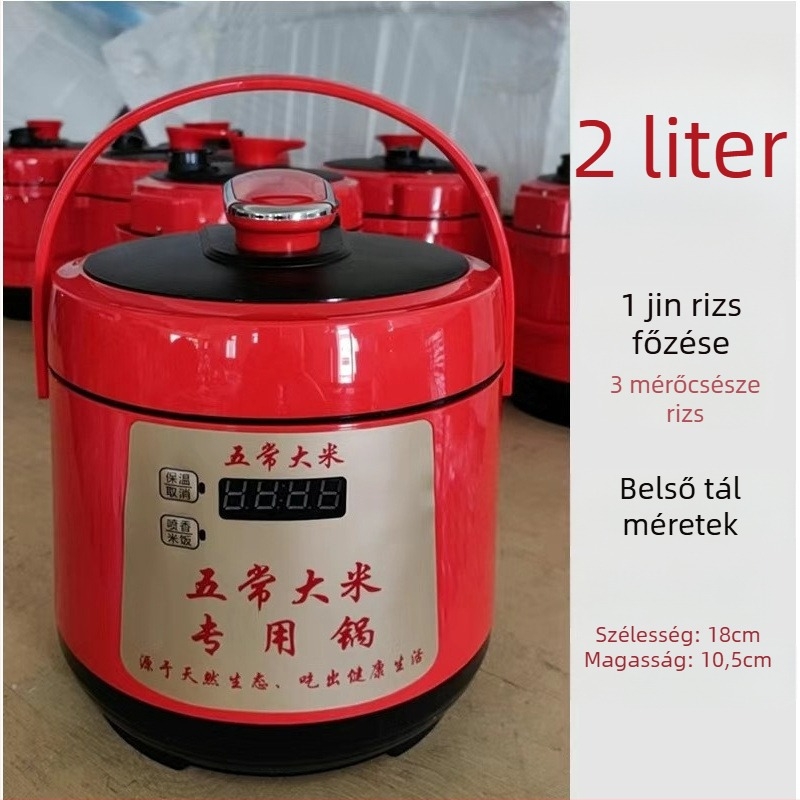 Elektromos rizsfőző magasnyomású, tapadásmentes bevonattal, infravörös transzponderrel (220V, 500W)