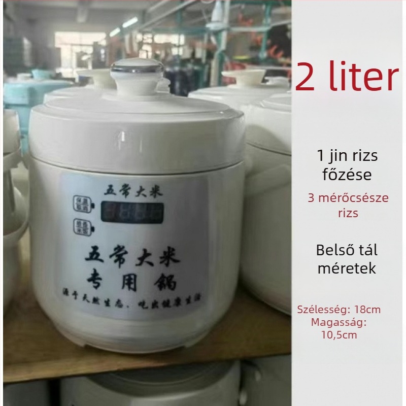 Elektromos rizsfőző magasnyomású, tapadásmentes bevonattal, infravörös transzponderrel (220V, 500W)