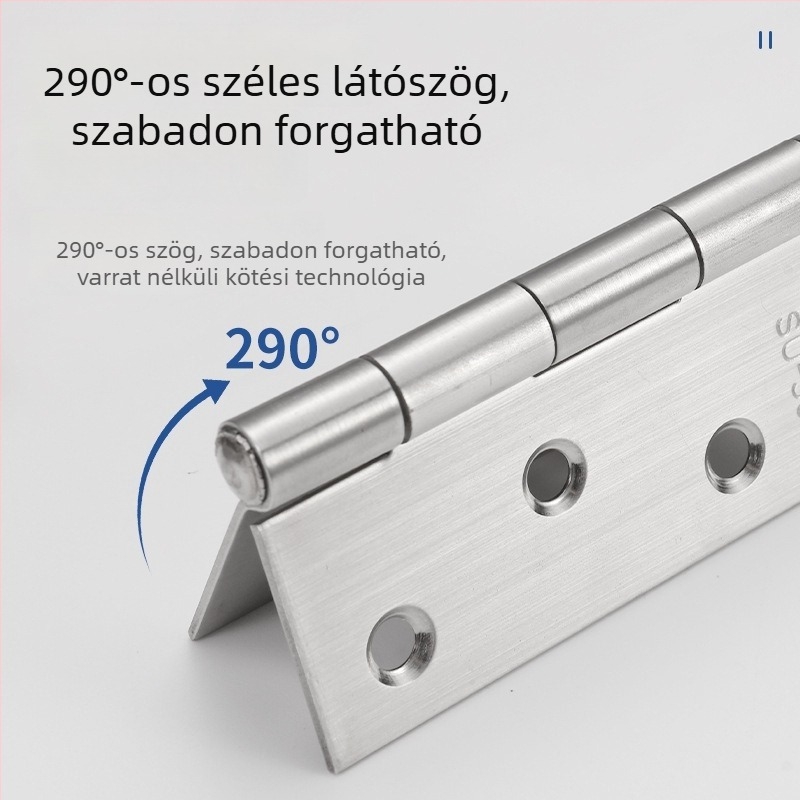 Lapos pánt rozsdamentes acélból ajtókhoz, ablakokhoz, fiókokhoz és szekrényekhez — modern minimalist stílus, finom polírozás