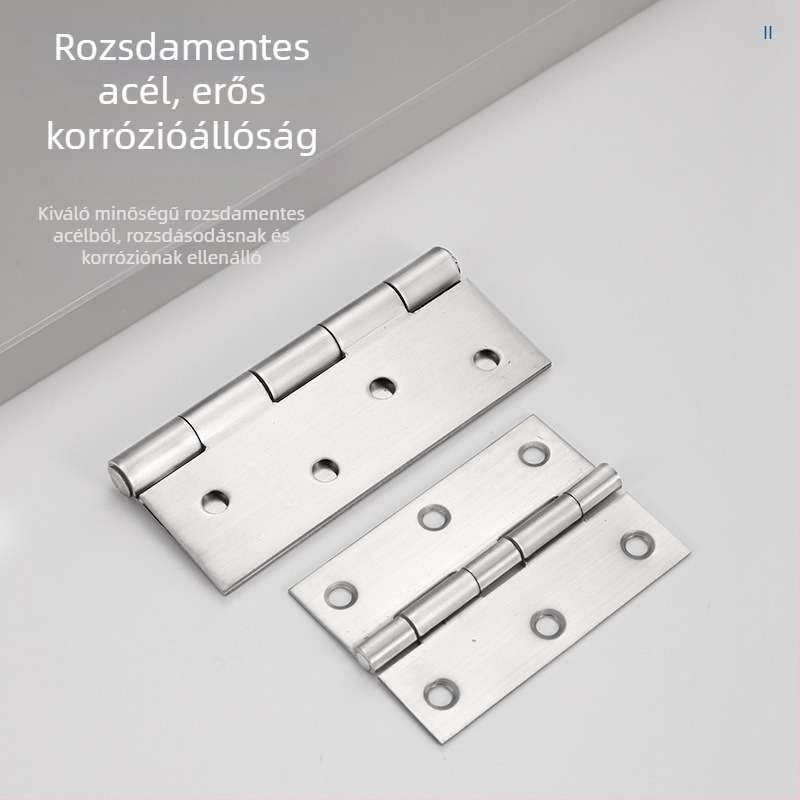 Lapos pánt rozsdamentes acélból ajtókhoz, ablakokhoz, fiókokhoz és szekrényekhez — modern minimalist stílus, finom polírozás