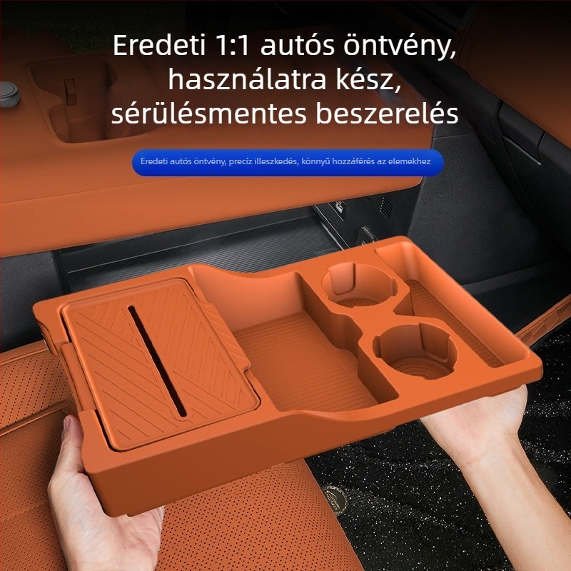 Szilikon belső tároló a központi konzol alsó rekeszéhez, kompatibilis az Equation Leopard Titanium 7-tel