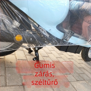 Átlátszó esővédő elektromos kerékpárokhoz – teljes lefedés, por- és vízálló, PE anyag, testreszabható feldolgozás, kompatibilis a hagyományos elektromos kerékpárokkal