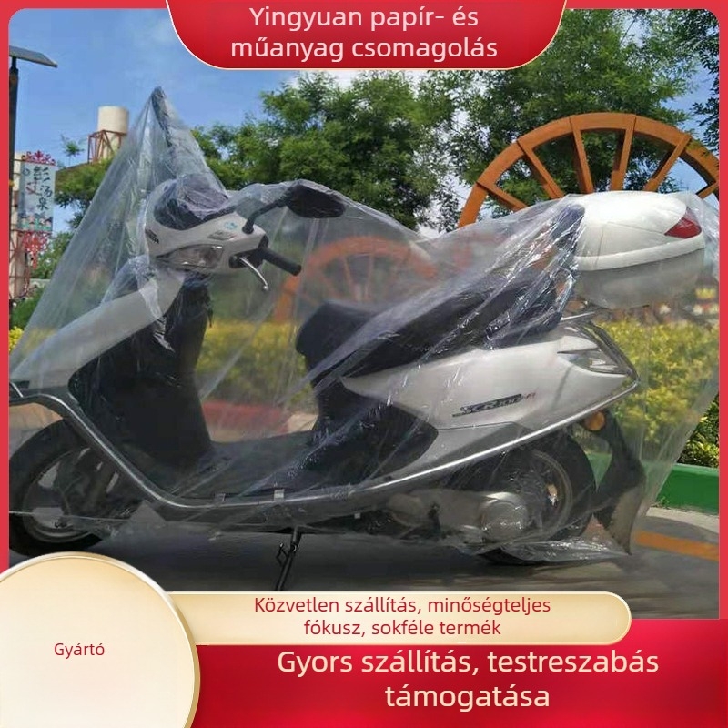 Átlátszó esővédő elektromos kerékpárokhoz – teljes lefedés, por- és vízálló, PE anyag, testreszabható feldolgozás, kompatibilis a hagyományos elektromos kerékpárokkal
