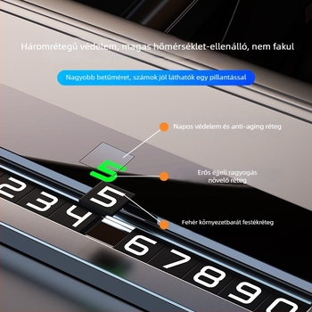 Rejtett ideiglenes parkolótábla – fém autó belső kiegészítő, Márka Group ch, Származás Zhejiang