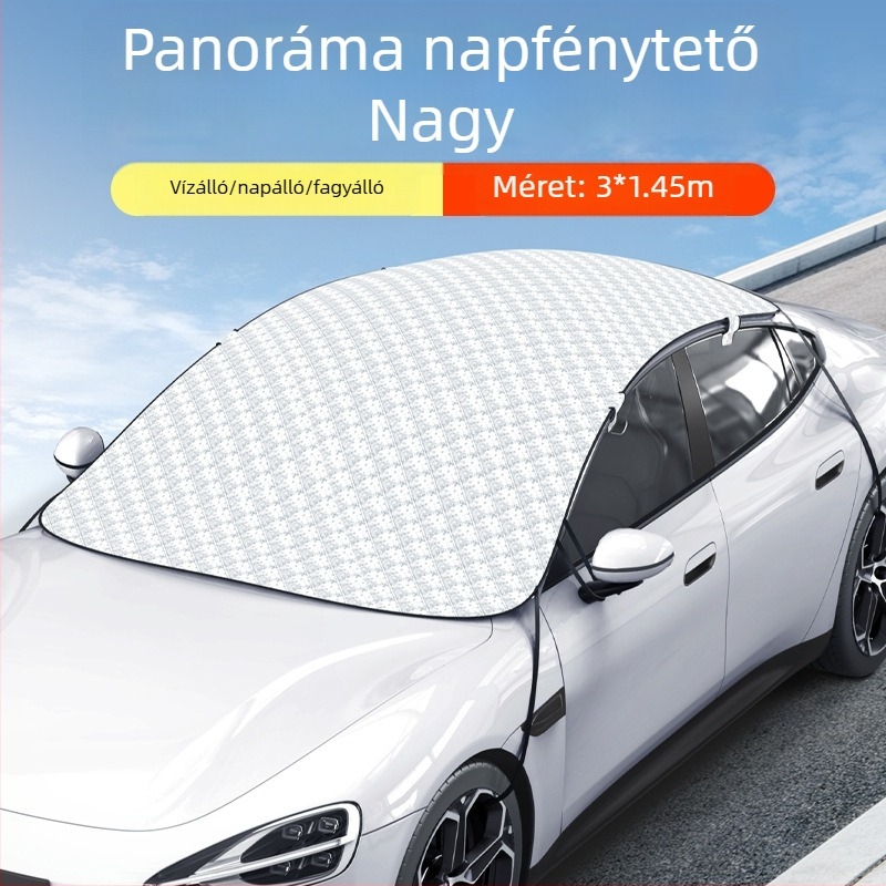 Autó hóvédő takaró: első szélvédő és panoráma üveg, megnövelt ablakfedettség
