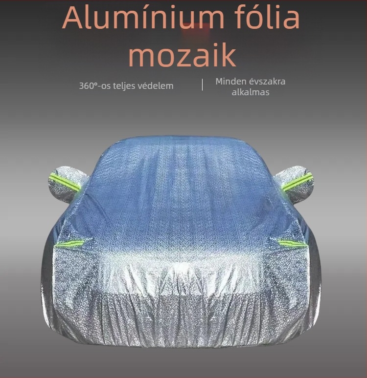 Autóhuzat alumíniumfilmmel – napvédelem, esővédelem, hőszigetelés, vastagított kivitel, porálló, minden évszakra