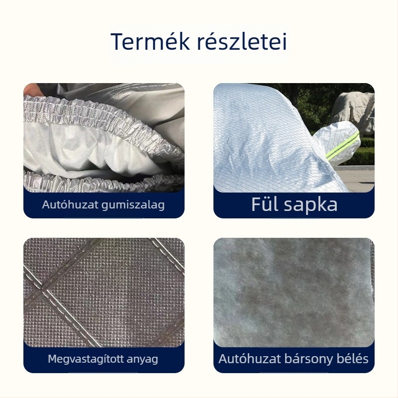 Autóhuzat alumíniumfilmmel – napvédelem, esővédelem, hőszigetelés, vastagított kivitel, porálló, minden évszakra