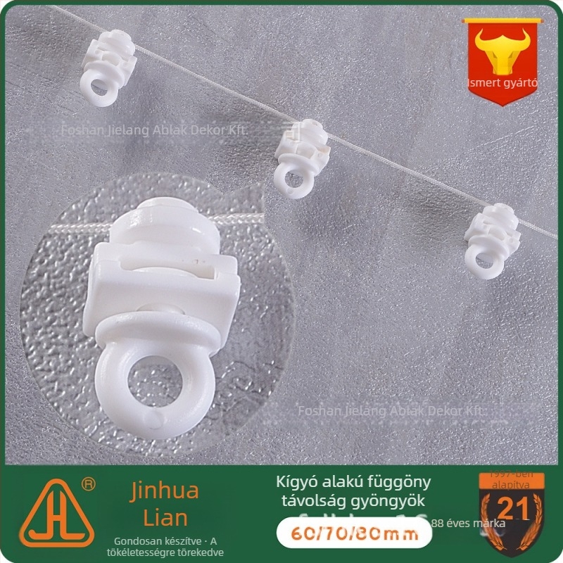 Kígyó függöny sín tartozékok – J20-061, POM, függönyökhöz, csúszó gyöngyök