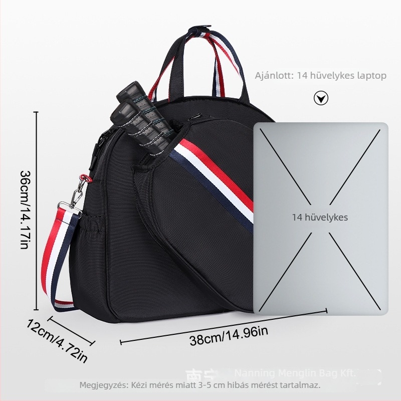 Vízálló ütőtáska tenisz- és tollaslabdához, sportos és kültéri használatra