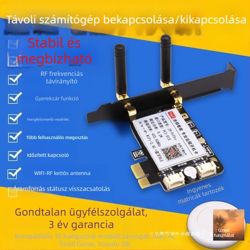 Okostelefon távoli PC-boot kártya, RF leállító, kék képernyő védelem és újraindítás védelem