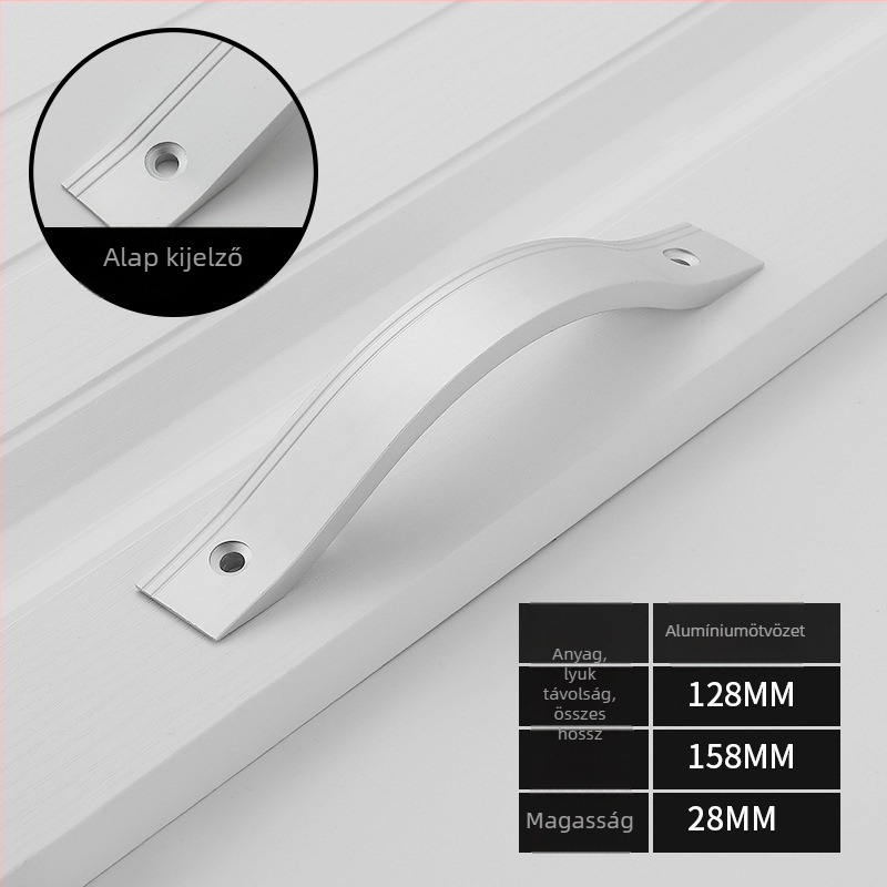 Garderobajtó fogantyú — alumíniumötvözet, oxidációs felület, modell 777, márka Lianyang, modern minimalist stílus