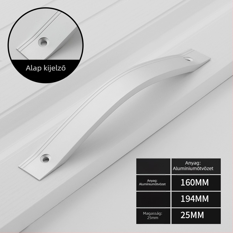 Garderobajtó fogantyú — alumíniumötvözet, oxidációs felület, modell 777, márka Lianyang, modern minimalist stílus