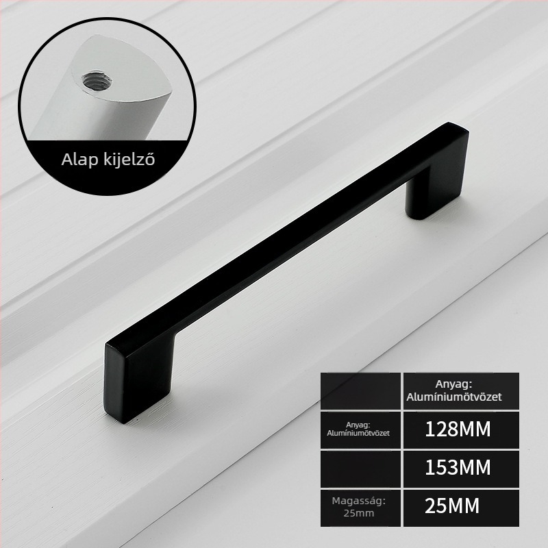 Garderobajtó fogantyú — alumíniumötvözet, oxidációs felület, modell 777, márka Lianyang, modern minimalist stílus