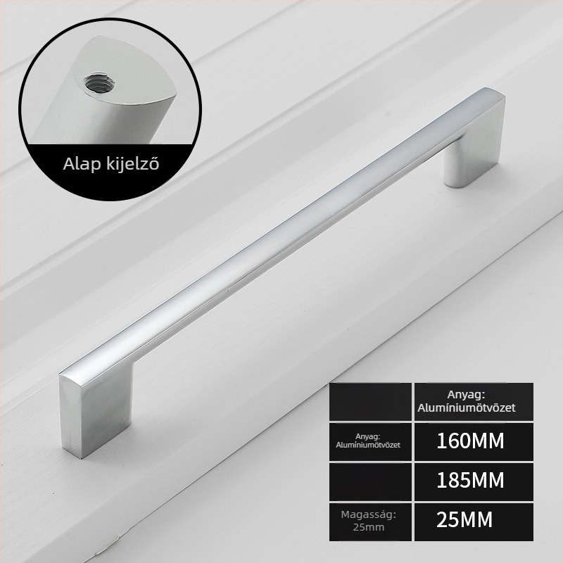 Garderobajtó fogantyú — alumíniumötvözet, oxidációs felület, modell 777, márka Lianyang, modern minimalist stílus