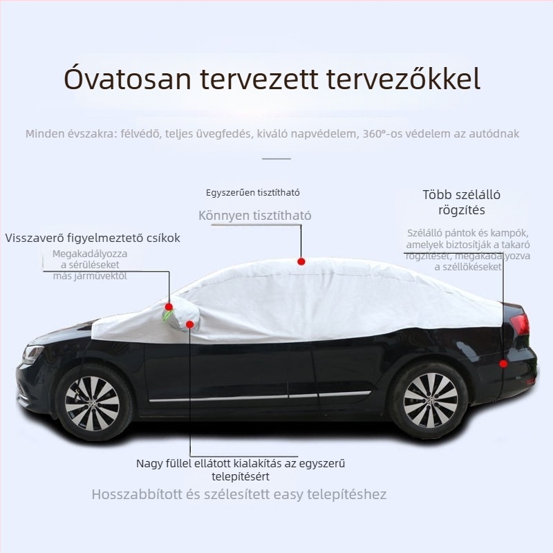 Autófedelet, alumínium-fólia anyag, univerzális illeszkedés, testreszabadható feldolgozás, Han Fan Vision