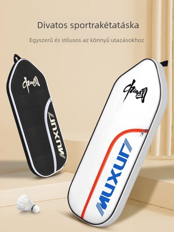 Badminton/tenisz táska - 3 darabos készlet, hátizsák-stílusú vállpántok, vízálló PU anyag, PVC bőr részletek