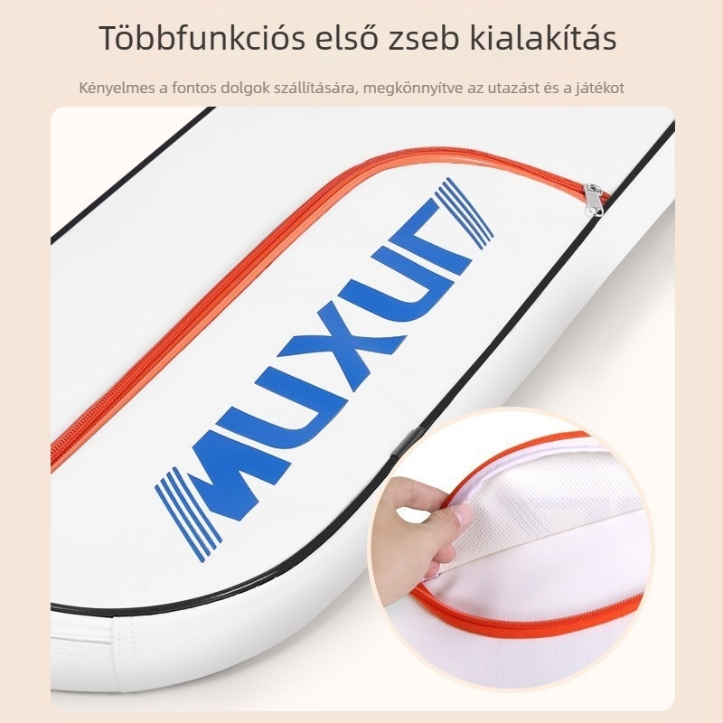 Badminton/tenisz táska - 3 darabos készlet, hátizsák-stílusú vállpántok, vízálló PU anyag, PVC bőr részletek
