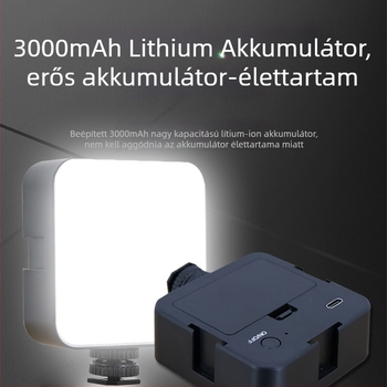 Hordozható fotó világítás – 120 LED, 6500K, állítható fényerő és szín, USB töltés