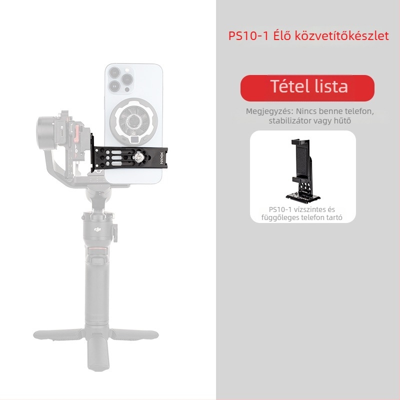 Okostelefon-klipsz DJI RS3 Mini/4 stabilizátorhoz (vízszintes és függőleges használat), alumíniumötvözet, max terhelés 2 kg