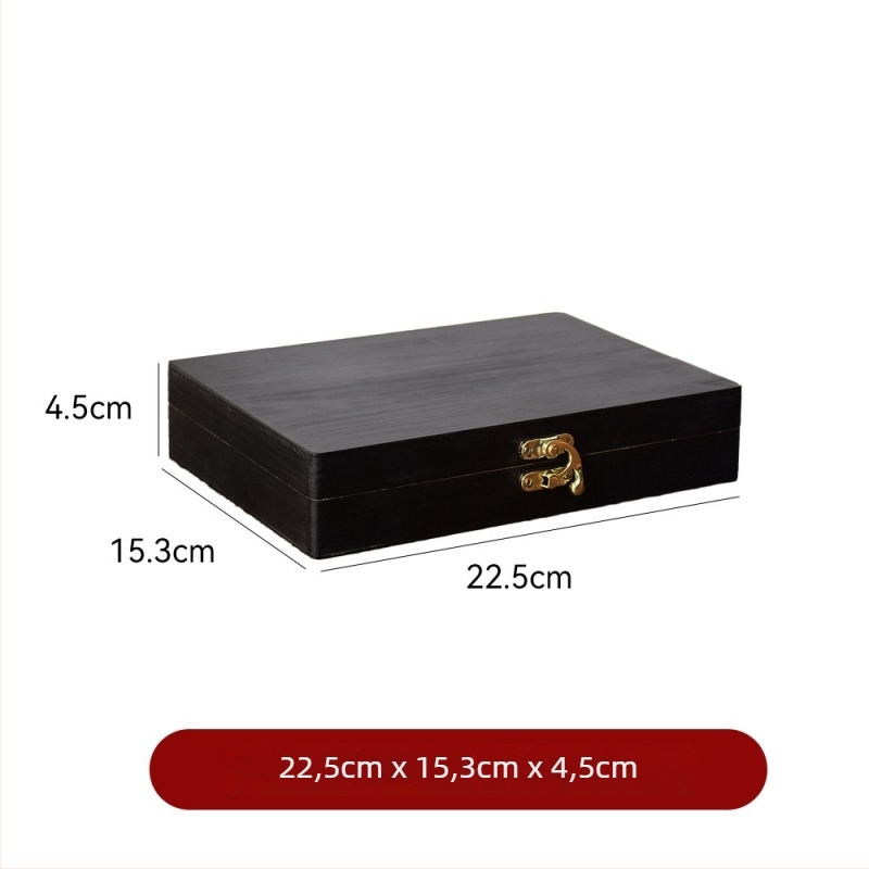 Fából készült asztali ékszerdoboz fedéllel, láncok és gyűrűk tárolására, modern minimalista stílus, geometriai mintázat, kapacitás 0.5