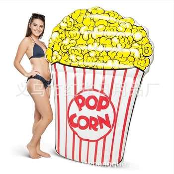 PVC felfújható úszó platform söröspohár és popcorn formákkal