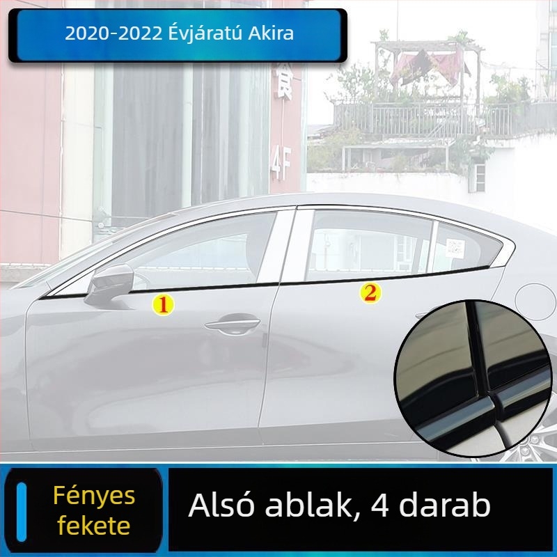 Mazda 3 Axela Ablaktrim-Készlet, 2014–2023, Ajtókeret Díszcsíkok