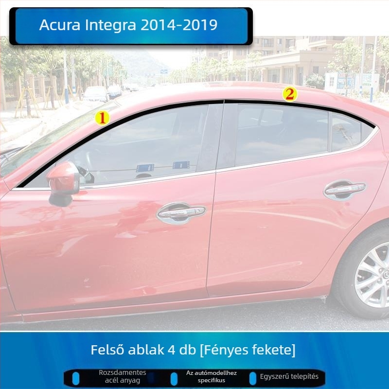 Mazda 3 Axela Ablaktrim-Készlet, 2014–2023, Ajtókeret Díszcsíkok